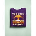 thumbnail image 3 of Too Cool 4 School - Retro Emoji Sunglasses Graphic Women's Sweatshirt, 3 of 4