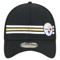 thumbnail image 2 of Men's New Era Black Pittsburgh Steelers Stripes 39THIRTY Flex Hat, 2 of 5