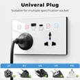 thumbnail image 4 of Tuya WiF Smart Socket USB Type-C Wall Outlet 4-in-1 Universal Electrical Power Plug Power Monitor Touch Switch White, 4 of 6