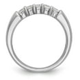 thumbnail image 2 of Solid 14K White Gold Five Stone Diamond Wedding Band Ring Size 6.5 (.5 cttw.), 2 of 7
