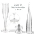 thumbnail image 4 of 12PCS Plastic Champagne Flutes Disposable | Clear Plastic Champagne Glasses for Parties | Plastic Toasting Glasses | Wedding Party Bulk Pack | New Years Eve Party Supplies, 4 of 6
