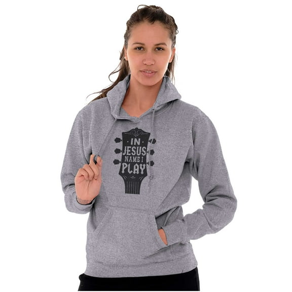 In Jesus Name I Play Guitar Music Hoodie Sweatshirt Women Men Brisco Brands S