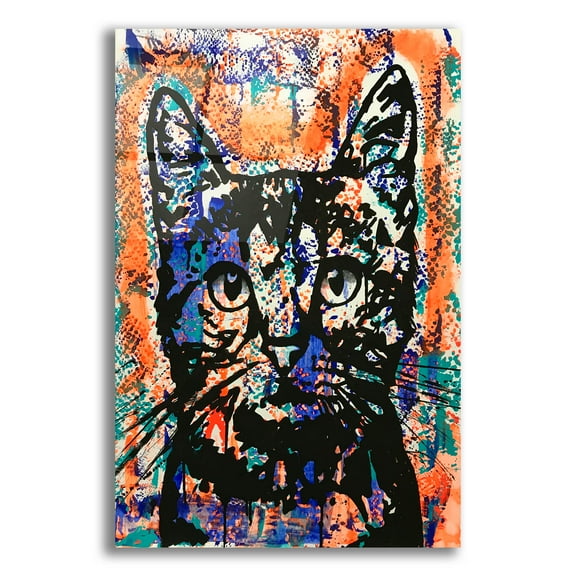 Epic Art 'Nine Lives Cat' by Dean Russo Studios, Acrylic Glass Wall Art, 12"x16"