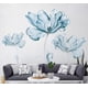 thumbnail image 2 of Calcomanías de pared con flores azules, calcomanías de pared, calcomanías despegables y adhesivas, 2 of 5