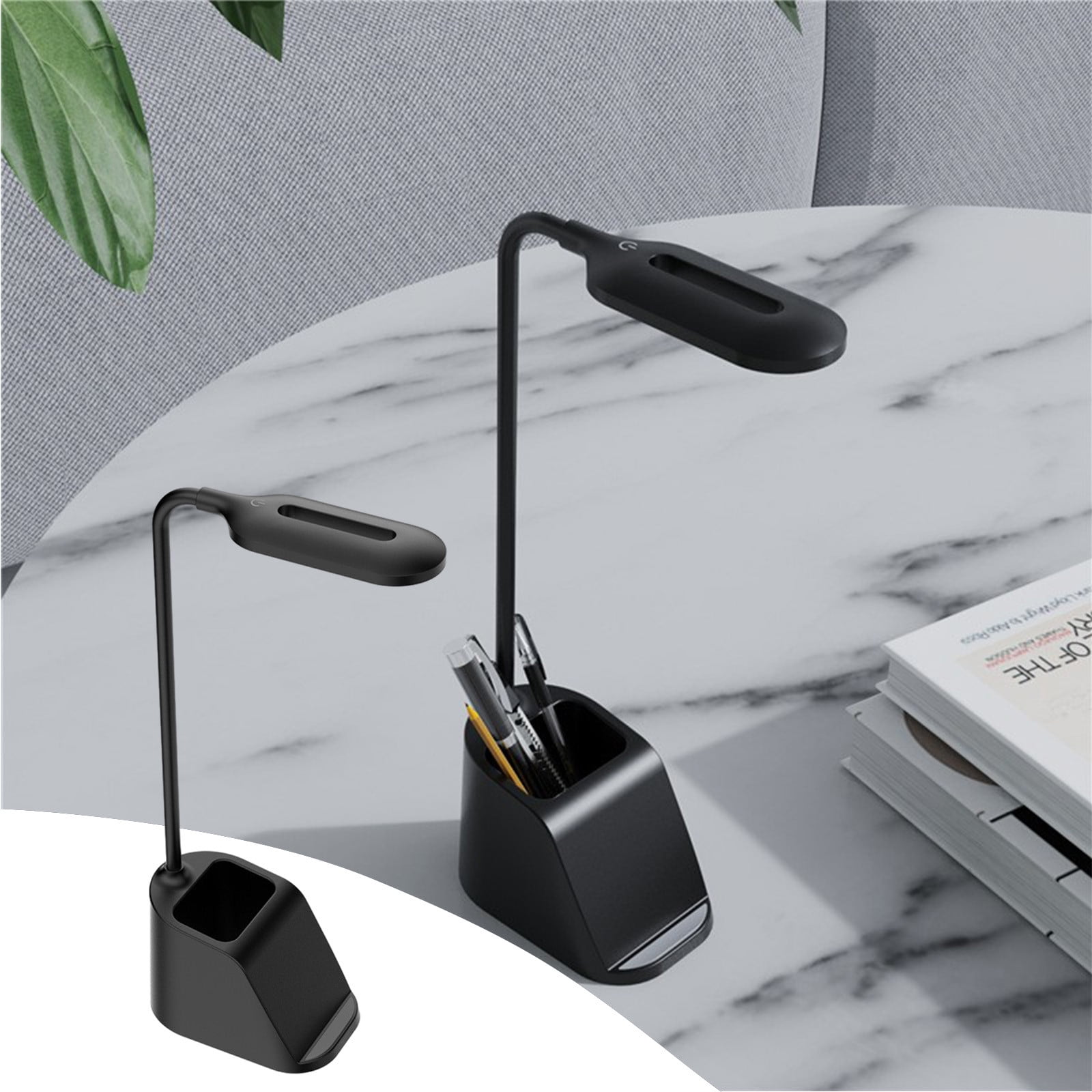Specollect 3Pcs Desk Lamp,LED Desk Lamps for Home Office,15W Wireless Charger Small Desk Lamp with Pen Holder,Color Changing Nightlight,Desk Lamp for College Dorm Room,Desk Light,Nail Desk Lamp