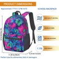 thumbnail image 3 of Butterfly and Teal Pink Pattern 17" School Backpacks for Teens,Waterproof Oxford Fabric,S-Shape Padded Straps for School,Travel,Hiking,Camping, 3 of 6