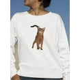 thumbnail image 2 of Pretty Abyssinian Cat Gazing Sweatshirt Women -Image by Shutterstock, Female Medium, 2 of 4