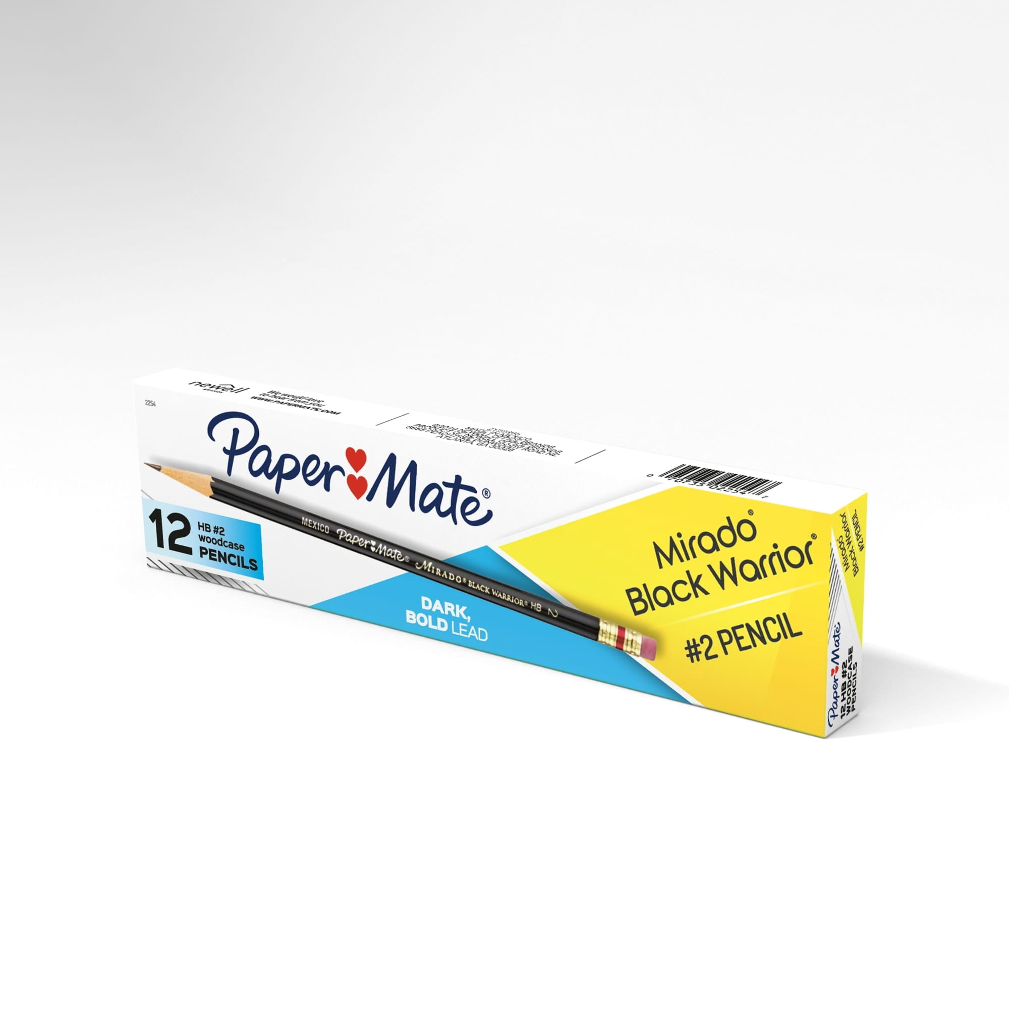 Paper Mate Mirado Black Warrior Pencils, Black, HB #2, 12 Count