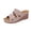 Brown, variant on Women Wedge Slide Sandals Dual Strap Hook And Loop Shoes Comfortable For Casual Home Travel Daily Outdoor Activities