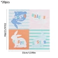 thumbnail image 3 of Deeceymbur 20 Pack Easter Rabbits Themed Paper Napkins Colorful Disposable Party Table Decorations Absorbent for Birthday Celebrations, 3 of 7