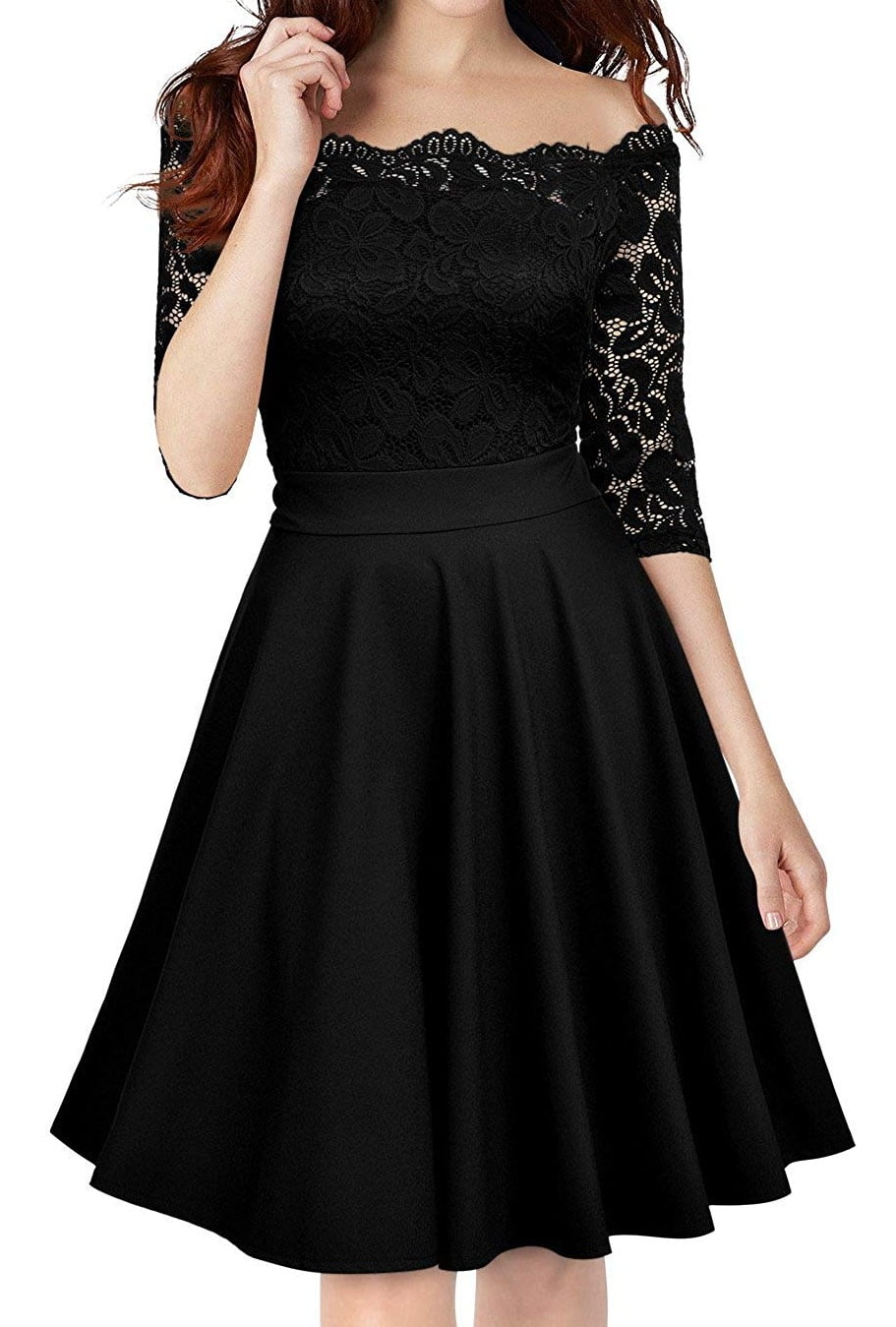 MissMay Dresses Womens Dress ALine Floral Lace Off Shoulder XL