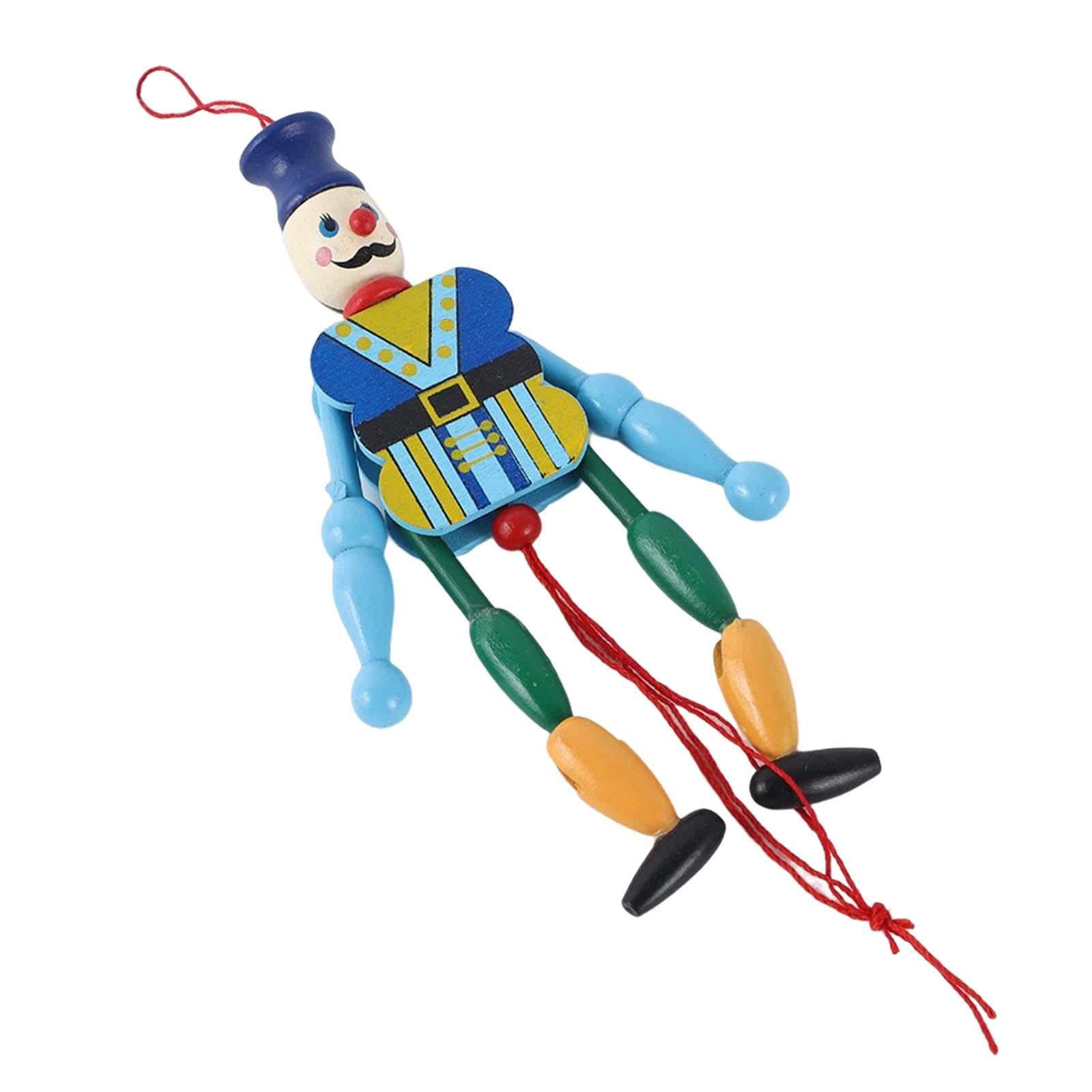 Funny Wooden Dolls Toy Puppets Hanging Ornament String
