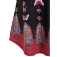 thumbnail image 3 of Rosegal Women's Plus Size Butterfly Tribal Print Roll Up Sleeve Blouse, 3 of 5