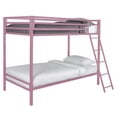 Find Your Perfect Mainstays Premium Twin over Twin Metal Bunk Bed, Pink