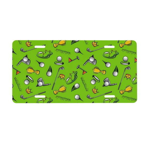 Easygdp Golf Sport Club License Plate Car Front License Plate Car Decoration Car Accessories Front Tag Plate Standard Size