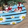thumbnail image 3 of FMSHPON Beautiful White Daisies Xmas Christmas Tree Skirt Stand Mat for Holiday Party Decoration Indoor Outdoor 36 inches, 3 of 3