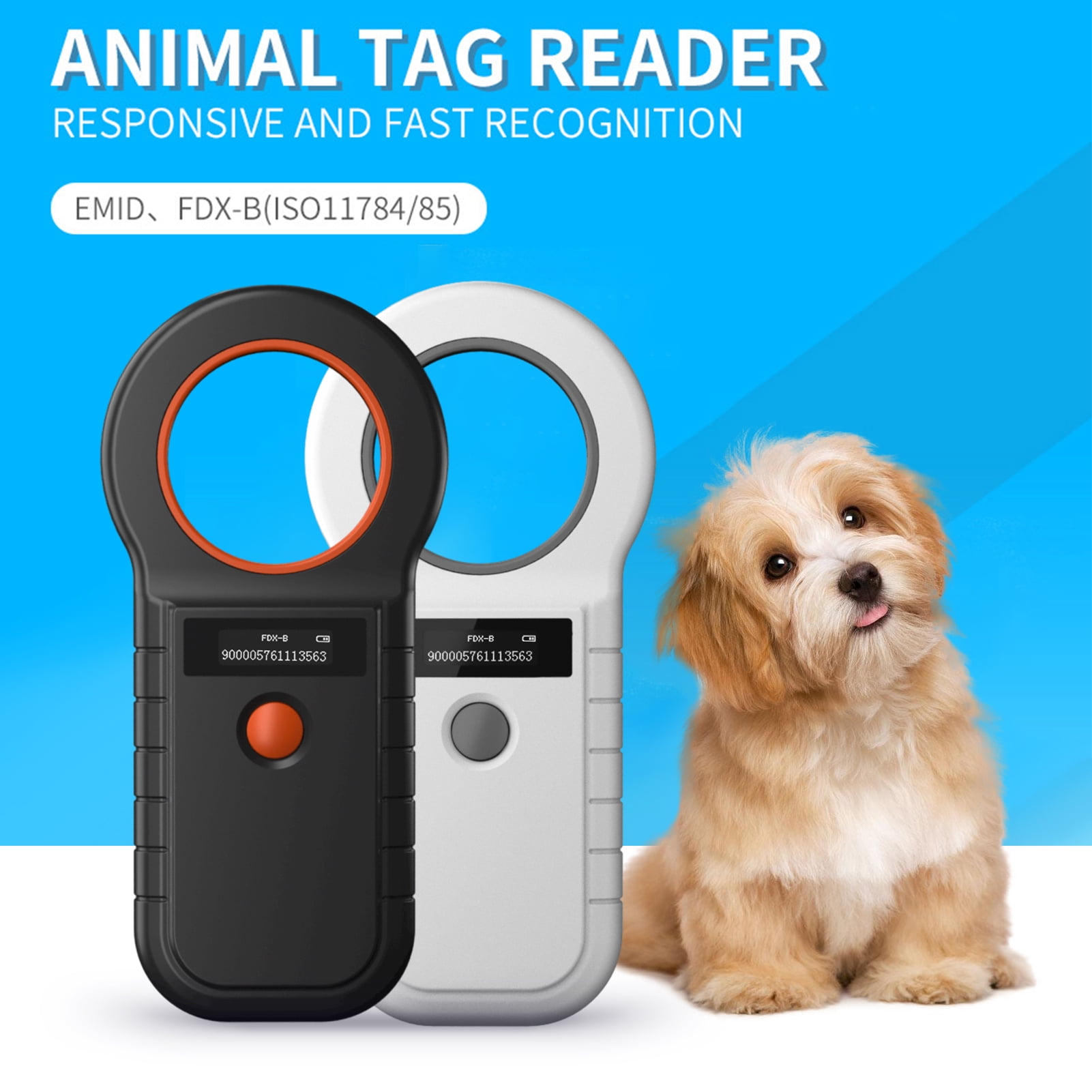 Animal Microchip Pet Tag Scanner ID Reader RFID EMID Animal