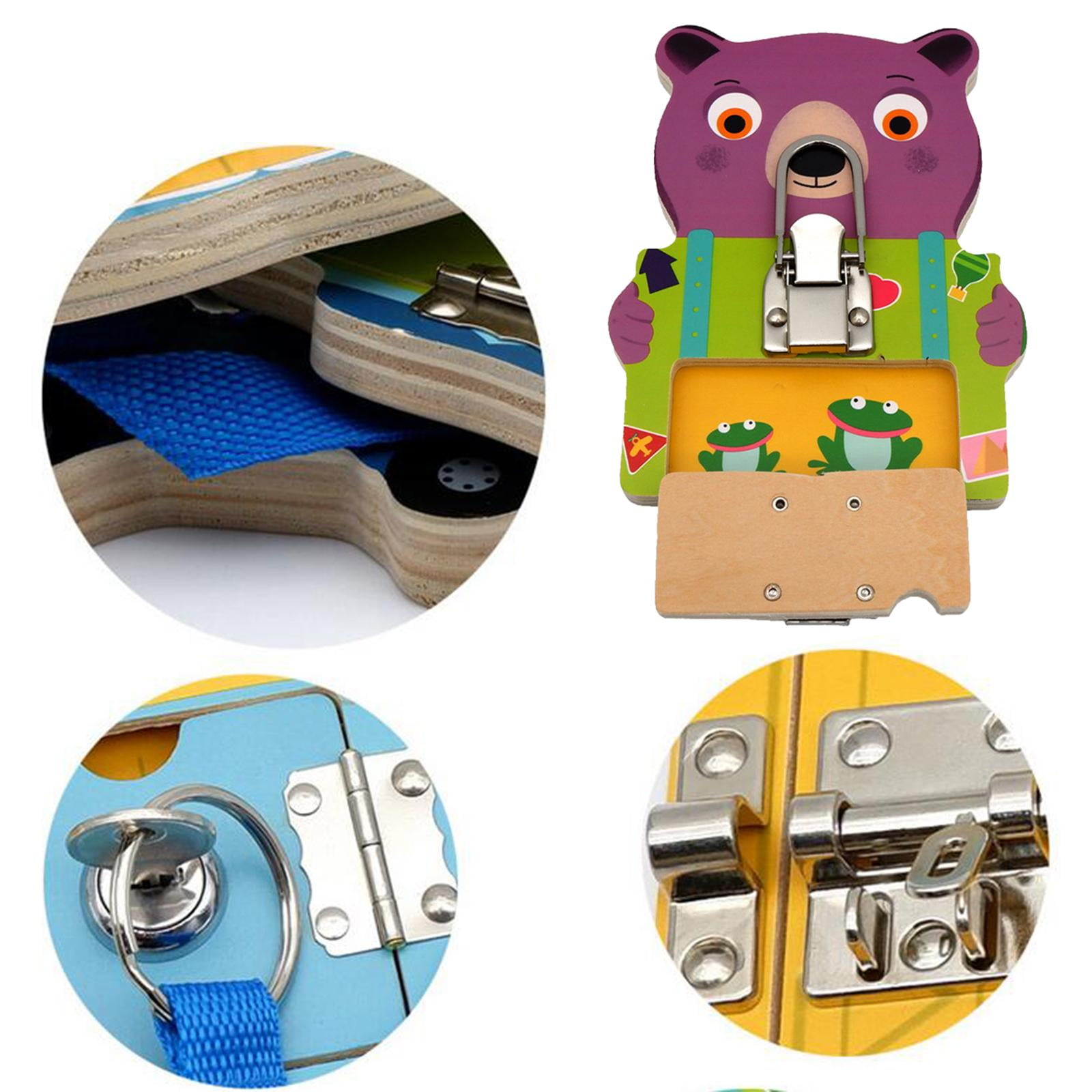 Buy Montessori Toddler Busy Board Wooden Sensory Unlock Toys Locks