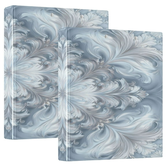 3 Ring Binder 1.5 inch Round Rings with Interior Pockets Binders Organizer Office School 1Pack High Brightness Fractal Design