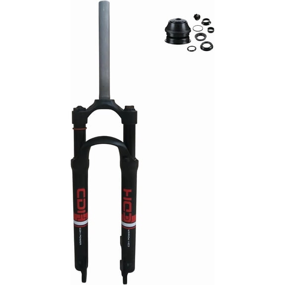 CDH MTB Suspension Bike Fork 27.5" & Headset, 28.6mm Straight Tube Bicycle Fork
