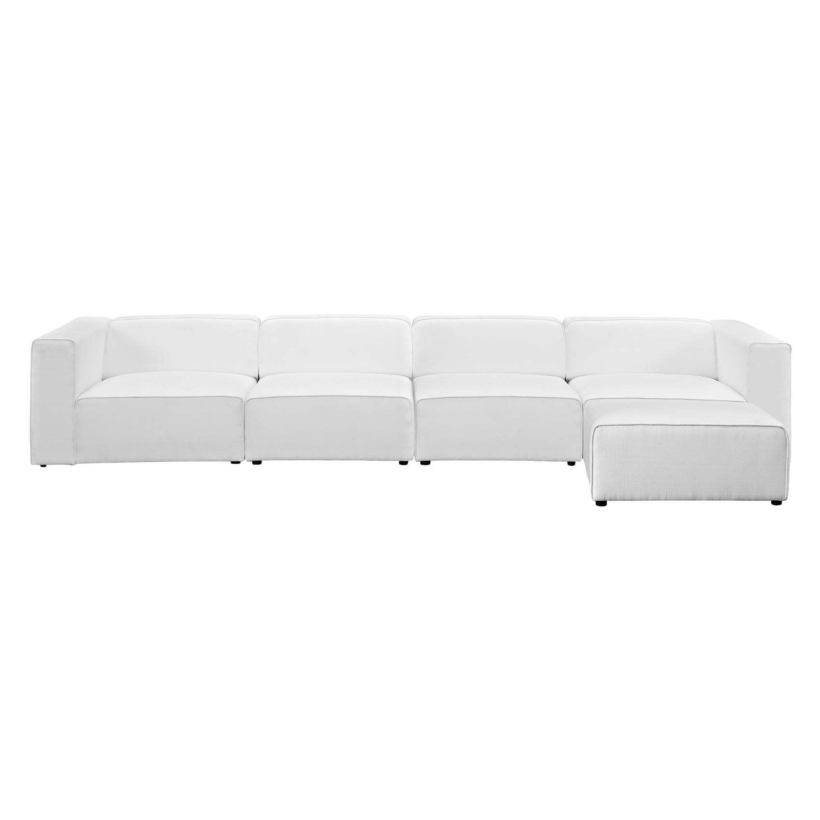 Modway Mingle 5 Piece Sectional Sofa with Ottoman
