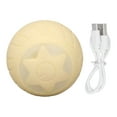 thumbnail image 1 of Pelota para gatos Nikou Peppy Pet con luces LED de colores Bola rodante automática Recargable por USB Color amarillo, 1 of 15