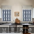 thumbnail image 2 of Shell & Coral Kitchen Curtains Set of 3, Semi-Sheer Tier Curtains with Valance for Coastal or Nautical Home Decor, 2 of 3