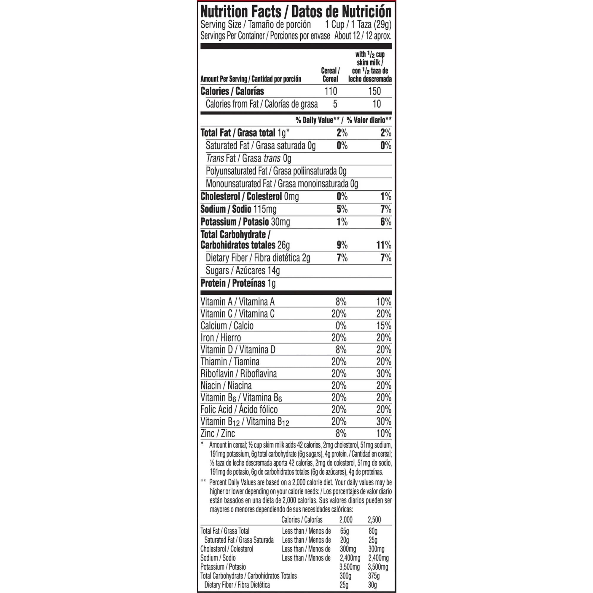 Froot Loops Nutritional Information Panel Besto Blog