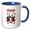 Blue/White, variant on 3drose, Auld Lang Canine West Highland Terrier Ceilidh Celebration, 11oz Mug