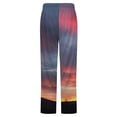 thumbnail image 6 of Sunset Mountain Glow Winter Female Pants Flannel High Waist Women Pants Lady Warm Straight Leg Plush Trousers, 6 of 7