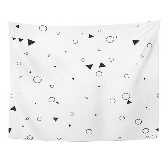 UFAEZU Messy Dots on White Abstract Confetti Chaotic Geometric Triangular Geometrical Infinity Pattern Wall Art Hanging Tapestry Home Decor for Living Room Bedroom Dorm 51x60 inch