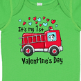 thumbnail image 4 of Inktastic It's My 1st Valentine's Day Fire Truck with Cute Dalmatian Boys or Girls Baby Bodysuit, 4 of 5