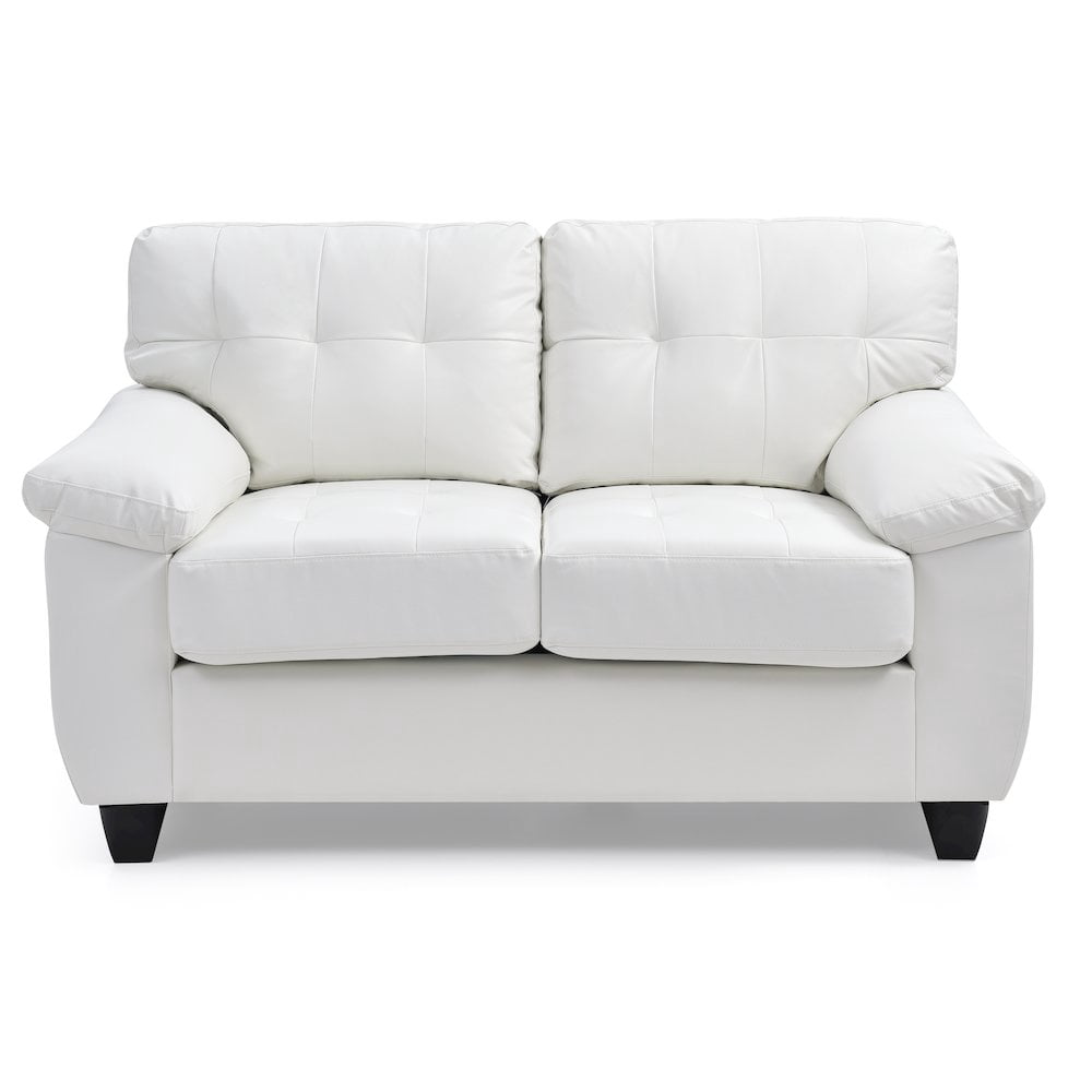 Glory Furniture Gallant Loveseat in White Color