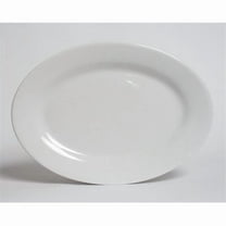 Tuxton China ALH-160 Alaska 16.13 in. x 11.25 in. Oval Platter - Porcelain White - 6 pcs