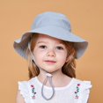 thumbnail image 4 of Sombrero de cubo de algodón con estampado de dibujos animados para niños, gorra de sol sólida con estampado de flores, barato, Panamá, verano, 2022, 4 of 4