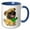 Blue/White, variant on 3drose, Funny Cute Pug Puppy Dog Drinking Margarita Cartoon, 11oz Magic Transforming Mug