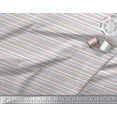 thumbnail image 2 of Soimoi Poly Georgette Fabric Horizontal Stripe Printed Fabric 1 Yard 42 Inch Wide, 2 of 3