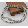 thumbnail image 4 of K-KED Real S925 Silver Necklace For Men 6mm Vintage Rope Link Chain 24inch Length, 4 of 5