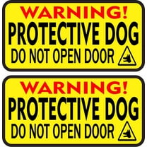 StickerTalk Do Not Open Door Protective Dog Vinyl Stickers, 4 inches x 2 inches