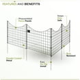 thumbnail image 4 of 25in H (4 Fence Panels + 1 Gate) No Dig Easy Install Zippity Black Metal Fence, Decorative Fence for Garden Fencing For Dogs, Temporary Fence, Garden Fence Animal Barrier, WF29013, 4 of 8