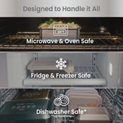 Bentgo MicroSteel Heat & Eat Container – Microwave-Safe, Leak-Proof, Easy-to-Clean, Lightweight Stainless Steel Reusable Food Storage with Airtight Silicone Lid (Snack Size; 2-Cup Capacity; Rose)