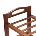 thumbnail image 3 of BambooMN 2-Tier Bamboo Wood Shoe Rack, for Entryway or Doorway - Brown Finish - 2 Racks, 3 of 3
