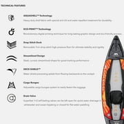 Aqua Marina TOURING KAYAK - MEMBA 1010 - Inflatable KAYAK Package, including Carry Bag, Paddle, Fin, Pump