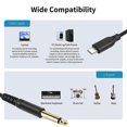 thumbnail image 4 of TYPE-C to 6.35mm 1/4 TRS Audio Stereo Cable Type C to 6.35mm Aux Jack Cord for Amplifier Home Theater Mixer 200cm, 4 of 5