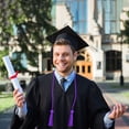 thumbnail image 6 of Graduation Season Honor Cord with Tassels for Bachelor, Master, Doctoral Ceremony, 68 Inch Cotton Honor Ropes Graduation Decorative Ribbon Necklace Props Accessory, 1Pc, Multicolor(Purple,68x1"), 6 of 7