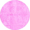 thumbnail image 1 of Ahgly Company Indoor Round Abstract Pink Contemporary Area Rugs, 7' Round, 1 of 4