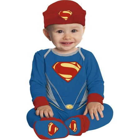 Baby Infant Newborn Cute Superman Man of Steel One-Piece Bodysuit Costume