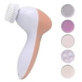 thumbnail image 5 of 5 in 1 Facial cleansing brush- waterproof face spin brush set, deep cleansing, gentle exfoliating, removing blackheads, massaging, face and body Peach, 5 of 7