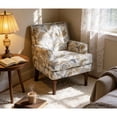 thumbnail image 3 of Miekor Accent Chair, Floral Armchair, Nailhead Trim, Gold and Grey Decor, Solid Wood Legs, Farmhouse Furniture, Upholstered Slipper Chair, Side Chair, Traditional Print, Wayfair Living Room. No.9547, 3 of 8