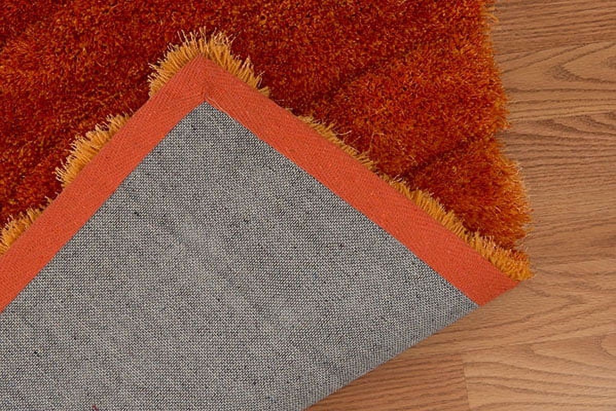United Weavers Veria Bog Shag Abstract Area Rug, Burnt Orange, 5'3" X 7'2"